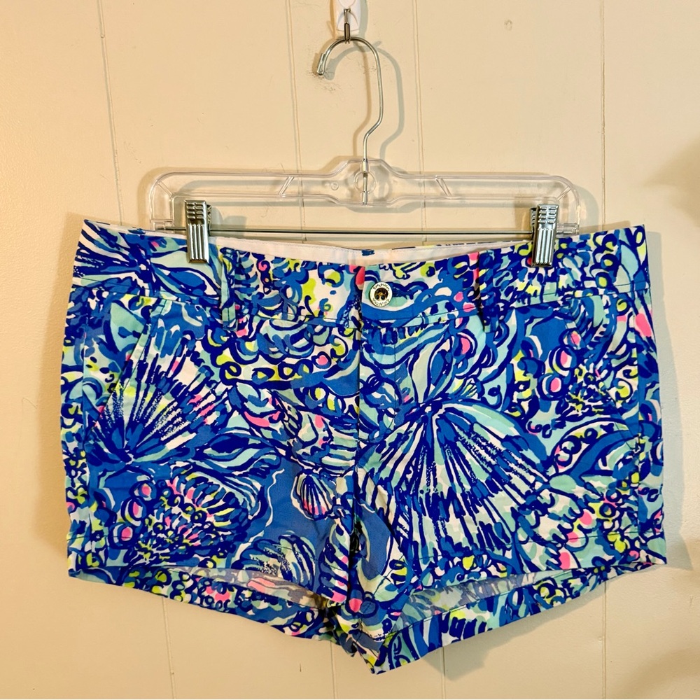 Lilly Pulitzer Blue and Pink Patterned Women Shorts